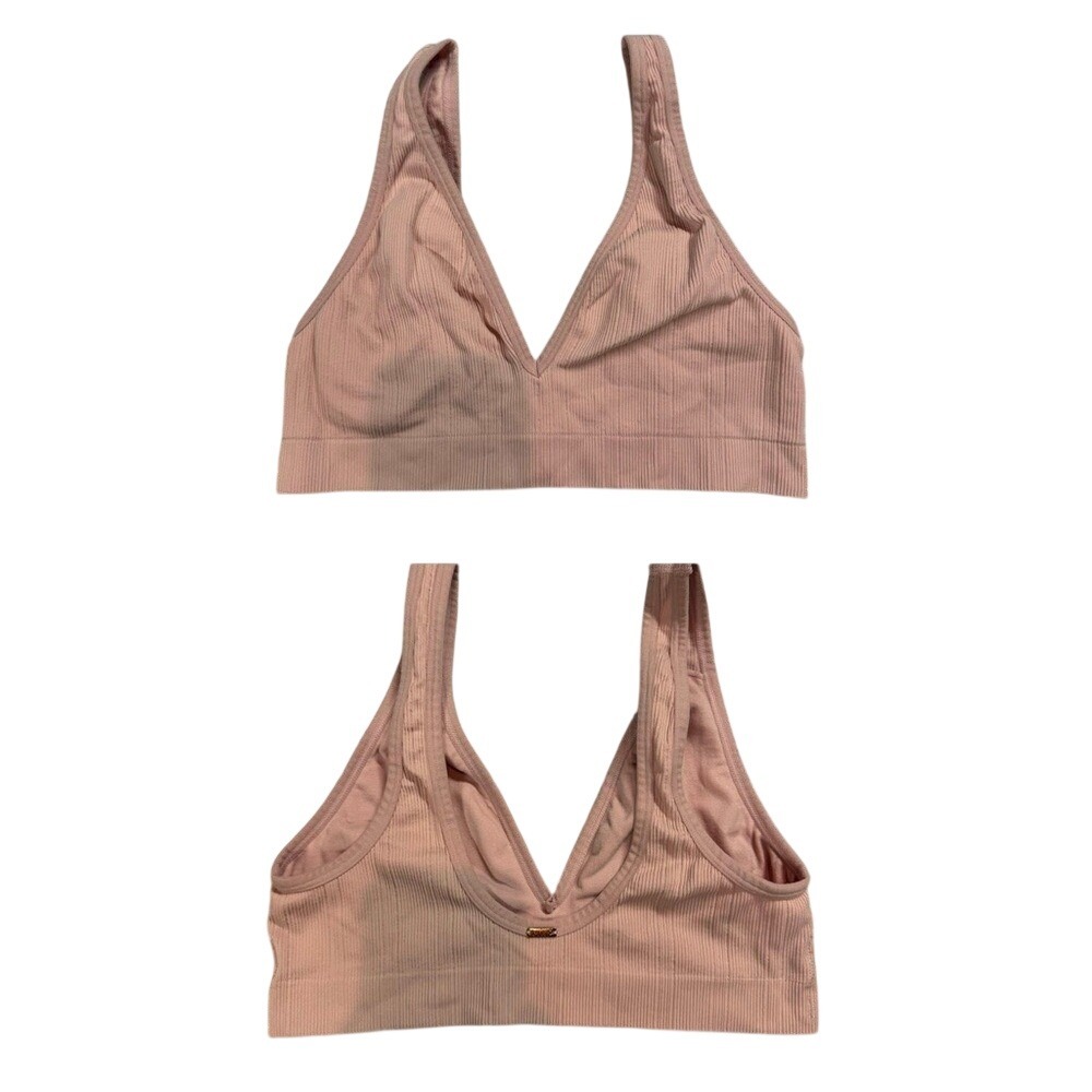 PINK Victoria's Secret Ribbed Sports Bra - Soft Pink